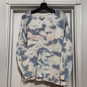 Wild Fable Blue and White Patterned Sweater